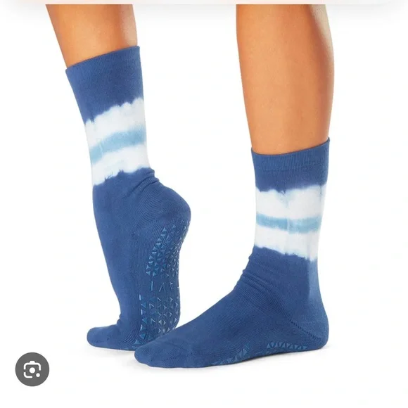 NWT Tavi Grip Kai Barre/Pilates Calf Socks, Size Small, Color: Tie Dye Stripe - Picture 1 of 12